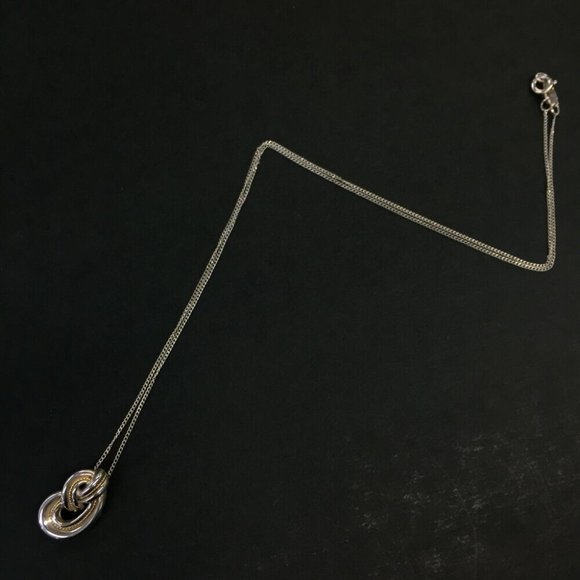 Tiffany&Co. Silver 925/Gold 750 Signature Pendant Necklace